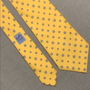 Hermes men's H patterned tie